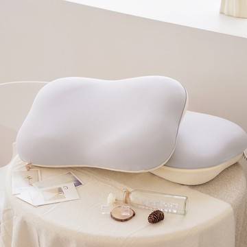 冰絲冷感零壓生物基記憶枕-灰(重1.5kg)高密度65D記憶綿