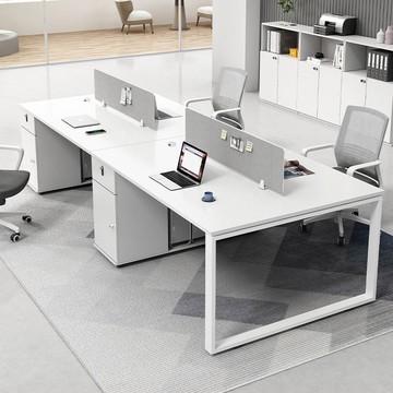 公司貨附發票 新款辦公桌員工工位現代簡約辦公室職員桌員工辦公桌椅組合一整套 快速出貨