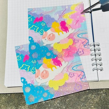 我相信我 磨砂星光 透明PET 無刀模素材貼紙