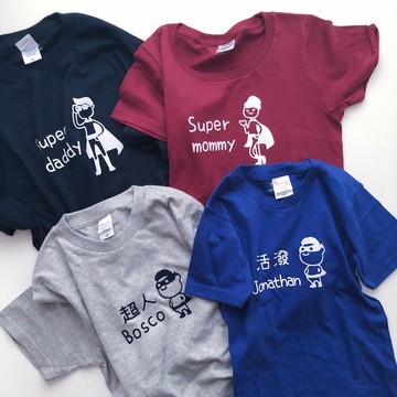 (免費客製化) 日本t多色 立體印花 親子裝 情侶裝 包屁衣