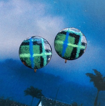 Vintage Jewelry 西洋古董飾品 Copper 手工 抽象藝術 栓式耳環