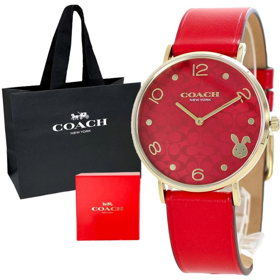 ブ*ン様 COACH 腕時計 干支 牛 還暦のお祝いなどに コーチ 腕時計 レディース 干支 虎年 還暦祝い 母 赤 プレゼント