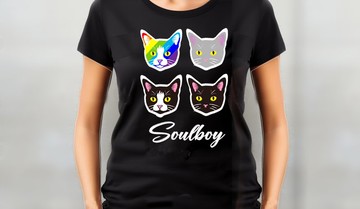 小飯糰 小餅的朋友們 黑色中性短T