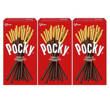glico 格力高 Pocky 百奇 巧克力棒 27g 經典巧克力風味  3盒