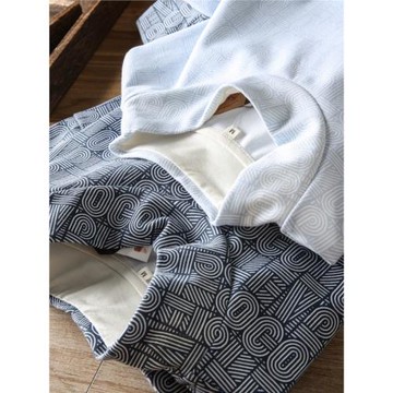 外貿日單 客供全棉水洗面料秋季男士半高領套頭印花長袖T恤打底衫