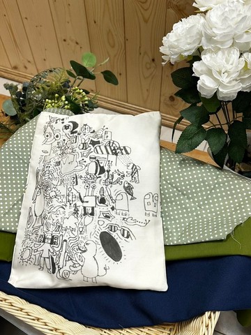 愛心公益客製品 - 小小藝術家的平行時空雙面手繪包