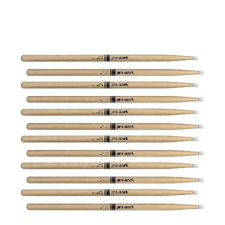 ProMark Classic Forward 2B Hickory Drumsticks, Oval Nylon Tip (6 Pack)