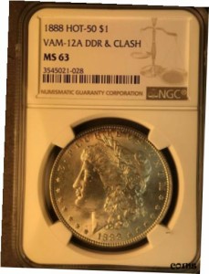 品質保証書付】 アンティークコイン NGC PCGS 1888 P MS63 VAM 12A DDR