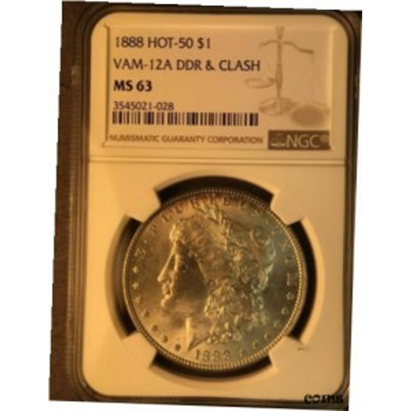 品質保証書付】 アンティークコイン NGC PCGS 1888 P MS63 VAM 12A DDR