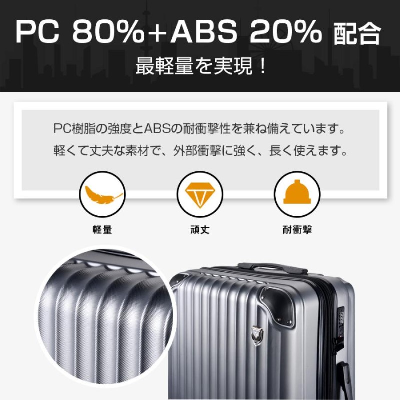 年間売れ筋No.1】 スーツケース 機内持ち込み 軽量 大型 耐衝撃