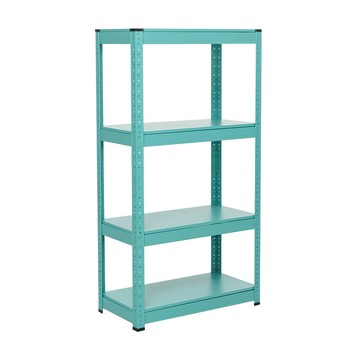 樂嫚妮 落地四層角鋼架收納置物架-60X30X114cm-4色北歐藍