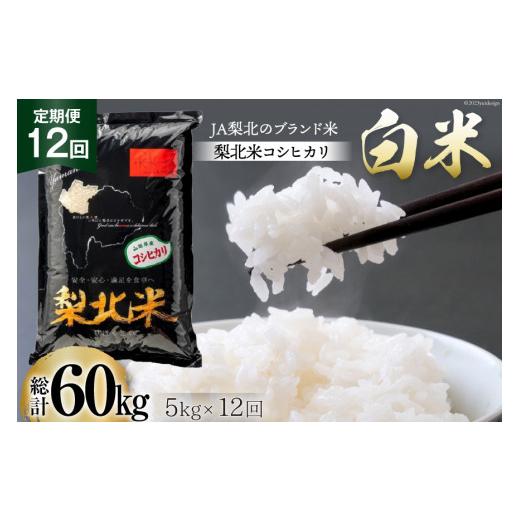 ふるさと納税 山梨県 韮崎市  梨北米 コシヒカリ 5kg×12回 総計60kg   梨北農業協同組合   山梨県 韮崎市 [20741442] こしひかり お米 お…