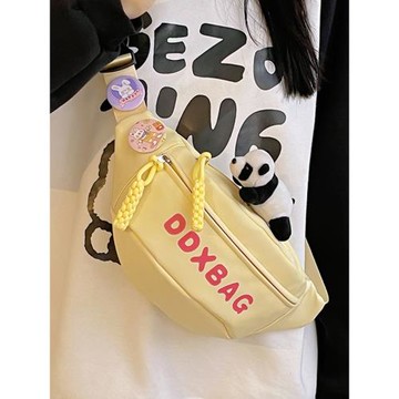 秋季簡約百搭大容量胸包女日系ins軟妹斜挎背包小眾休閑少女腰包