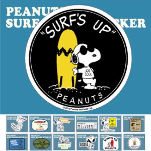 ステッカー PEANUTS SURF ピーナッツサーフ SNOOPY スヌーピー