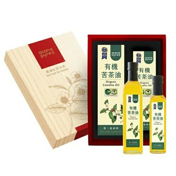 acon pure連淨 有機苦茶油禮盒 500ml+250ml/盒(郵局、超商限一盒)