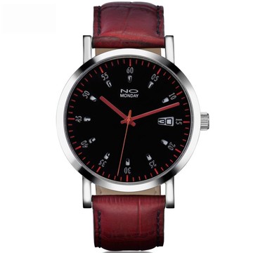 NO Monday 12 Windows系列R2-波爾多紅(橙紅針)/43mm