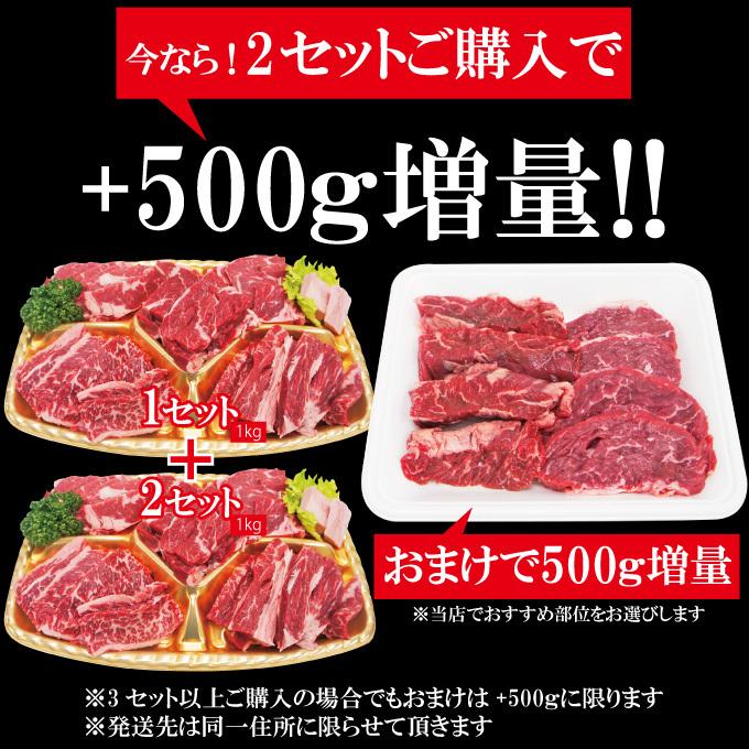 お中元 夏ギフト プレゼント送料無料 嬉しいプレゼントにも牛肉焼肉カルビ食べ比べ５点盛り合わせ　2セット同時購入で肉500ｇ増量中　サーロイン霜降り