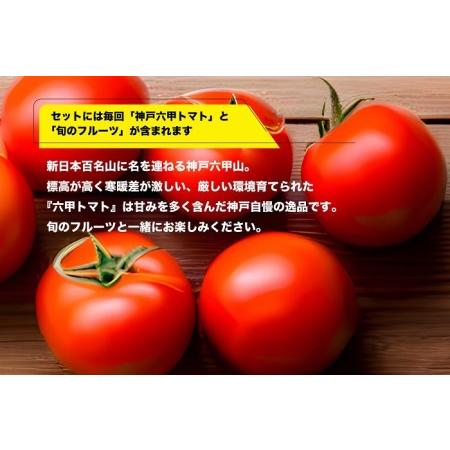 ふるさと納税 神戸のお野菜詰め合わせセット（六甲トマトと季節のフルーツ入）6ヶ月定期便 兵庫県神戸市