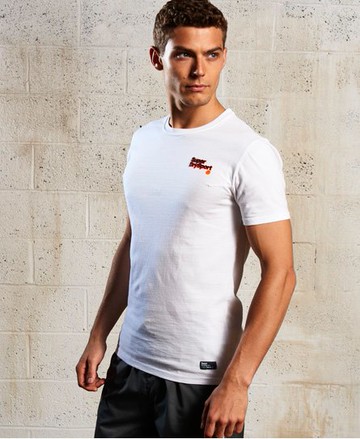 Superdry Men's Men's Sport Label T-Shirt White / Optic - Size: L