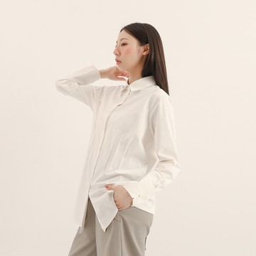 Serica_絲縷抓褶襯衫_25AF005_白