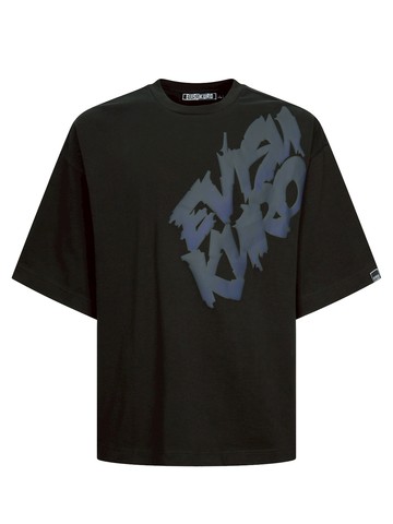 Gradient Graffiti Logo Print Fashion Fit T-shirt