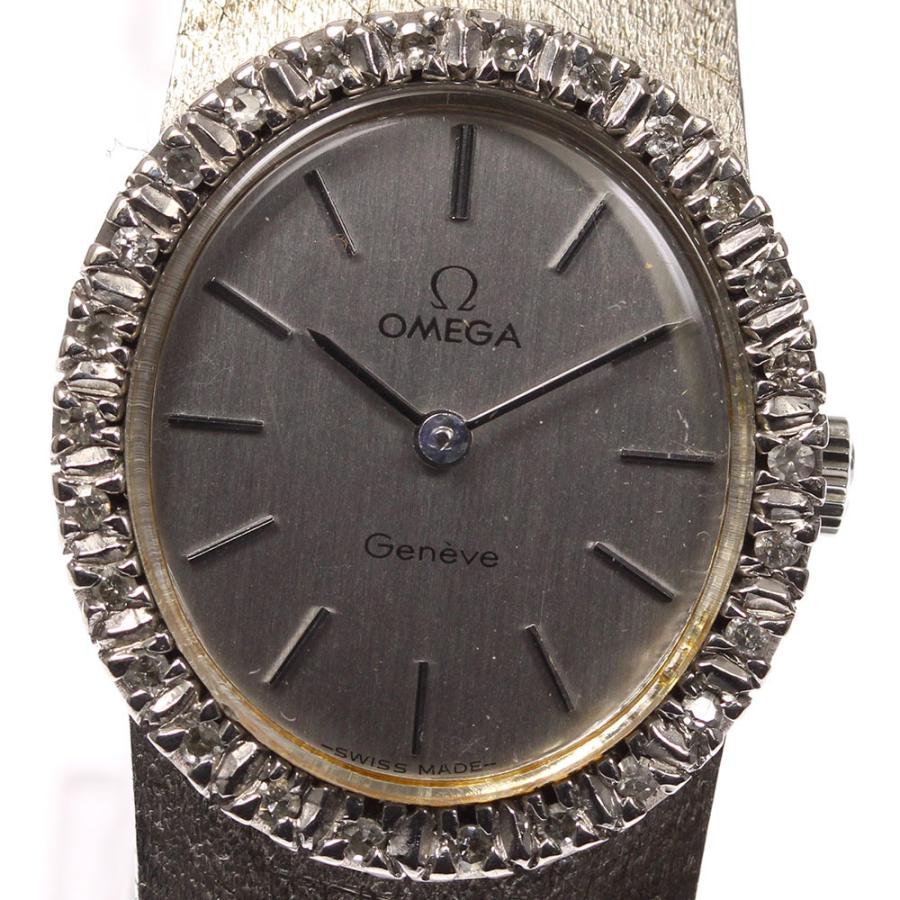 オメガ ジュネーブ 手巻き式 ベゼルダイヤ レディース腕時計 OMEGA 【OMEGA】オメガ ジュネーブ ダイヤベゼル アンティーク