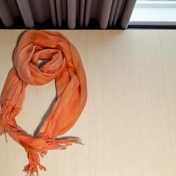 手作紮染彩虹圍巾_溫暖橘