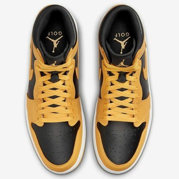 NIKE 高爾夫球鞋 Air Jordan 1 High Golf 男鞋 防水 黃 黑 Pollen 休閒鞋 DQ0660-700