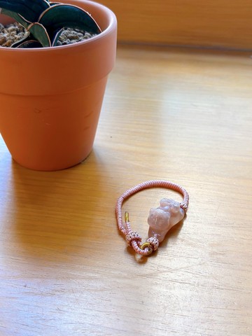 櫻花瑪瑙趴趴貓咪手繩