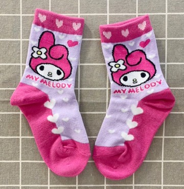 【震撼精品百貨】My Melody 美樂蒂~三麗鷗 美樂蒂兒童襪子(14~19CM)-桃紫#04514