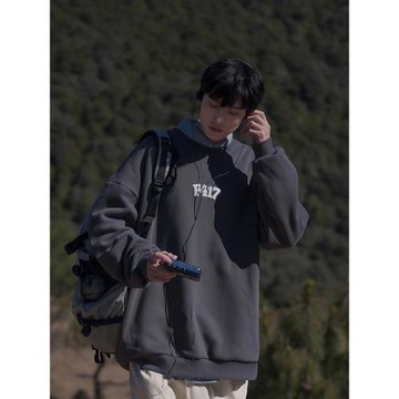 春季發泡字母衛衣學生打底套頭