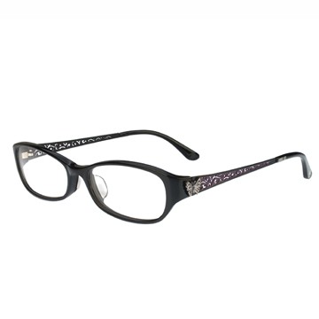 ANNA SUI 日本安娜蘇金屬蝴蝶鏤空鏡腳光學眼鏡(黑) AS547-C001