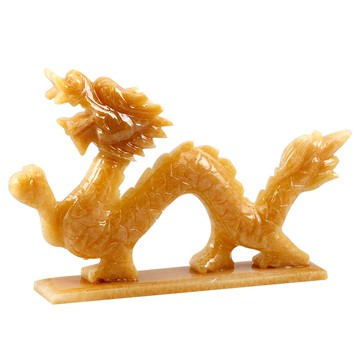 慈緣正堂 黃玉石青龍擺件十二生肖龍擺件 青龍擺件金龍擺件