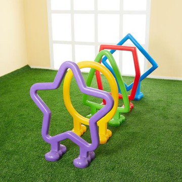 戶外體育活動器械兒童運動玩具感統訓練組塑料鉆洞鉆圈跨欄益智