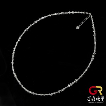 【正佳珠寶】閃靈鑽 赫基蒙白閃靈 3.2g 閃靈鑽項鍊｜可調式925銀白K