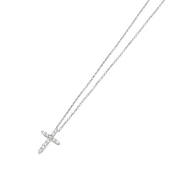 TIFFANY & CO. 經典十字架吊墜項鍊 / PT950鉑金 & 鑽石