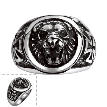 鈦鋼戒指獅子美式戒飾-霸氣龐克搖滾個性生日情人節禮物男飾品73le175【獨家進口】【米蘭精品】