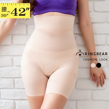 超收腰透氣紗網高腰收腹提臀塑身無痕塑身褲(黑.膚色L-2L) 眼圈熊 中大尺碼 Z60