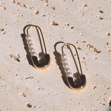 MAISON M PaperClip珍珠耳環