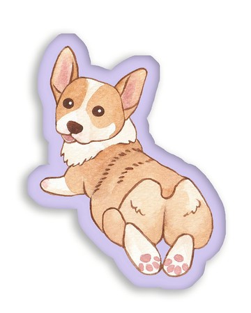哥基 柯基犬 小狗 抱枕 咕𠱸