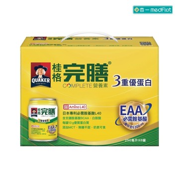桂格 完膳營養素-3重優蛋白禮盒 (6入/禮盒)【杏一】