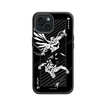 iPhone 15 SolidX 黑 - Batman 蝙蝠俠 - 小丑與蝙蝠俠撲克牌