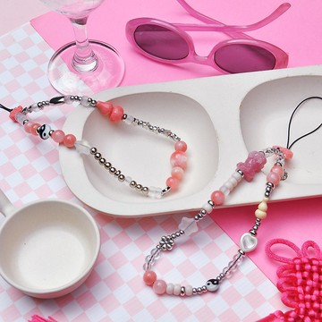 葫蘆納福古風手機鍊/ 壓克力手機鍊