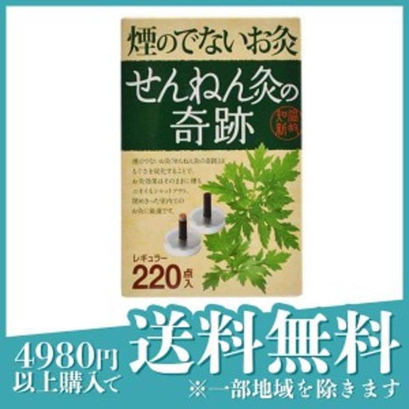 2個セット煙のでないお灸 せんねん灸の奇跡 レギュラー 220点入 - 鍼