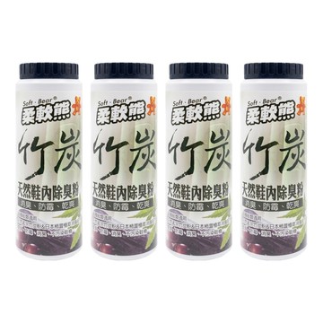 Soft Bear 柔軟熊 天然竹炭鞋內除臭粉  4個  170ml