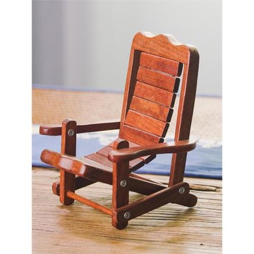 邱師傅竹木ZJ002新款創意懶人手機支架可折疊花梨木小椅子支架