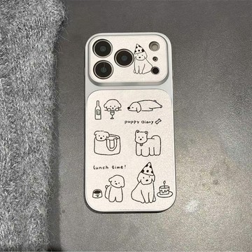 ✨保護殼✨線條西高地小狗適用iPhone18pro手機殼17/16蘋果15/14/13小羊皮12