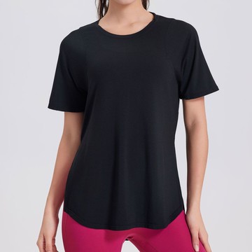 【巴黎精品】現貨+預購 瑜珈服運動T恤運動上衣跑步背心修身顯瘦瑜伽服-短袖寬鬆透氣抑菌女上衣5色a1fh30