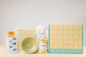 【2026新年禮盒】手作陶盤x木漿綿清潔組 | 印花樂公益聯名