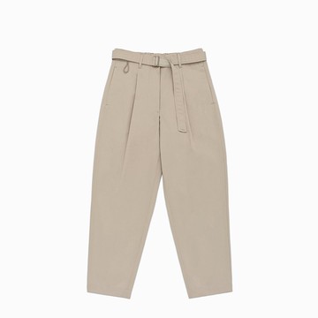 PEEK-HER 白砂色 附腰帶單褶工作褲 by rin